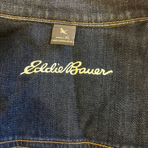 Eddie Bauer Dark Wash Denim Jacket - xl - Picture 4 of 5